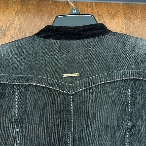 Black denim DKNY jacket size M - Picture 4 of 4